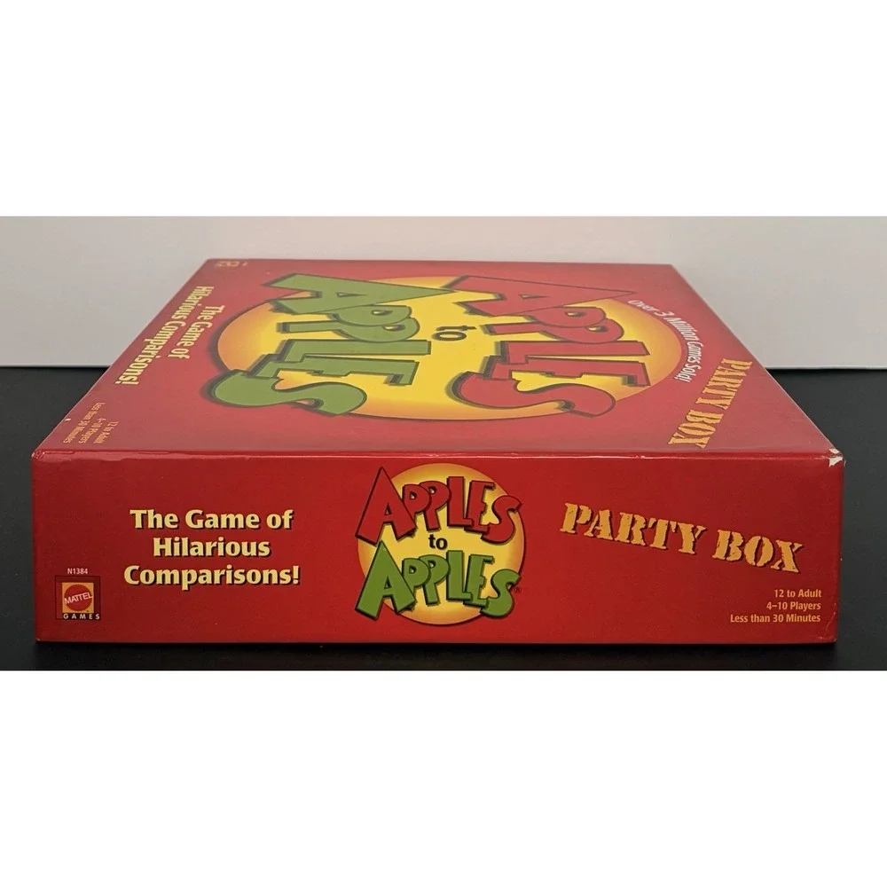 Mattel Apples to Apples Family Party Box The Game of Hilarious Comparisons Cards